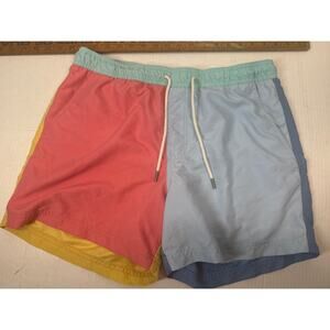 American Eagle Men’s Swimsuit AE 5" Colorblock Swim Trunk With Liner Size Medium